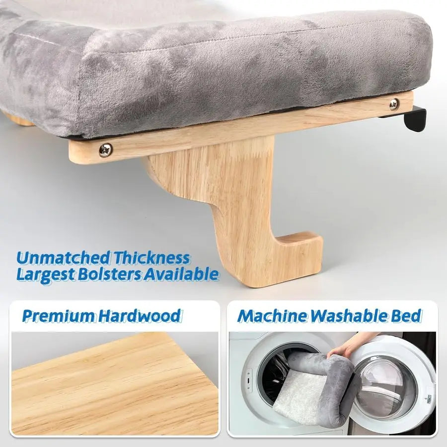 XMSJ Cat Window Perch With Bolster Orthopedic Hammock