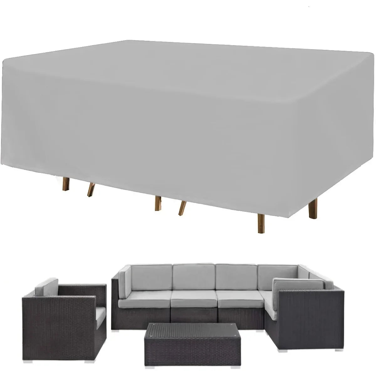 Dust Proof Rectangular Outdoor Table Cover For Terrace And Garden