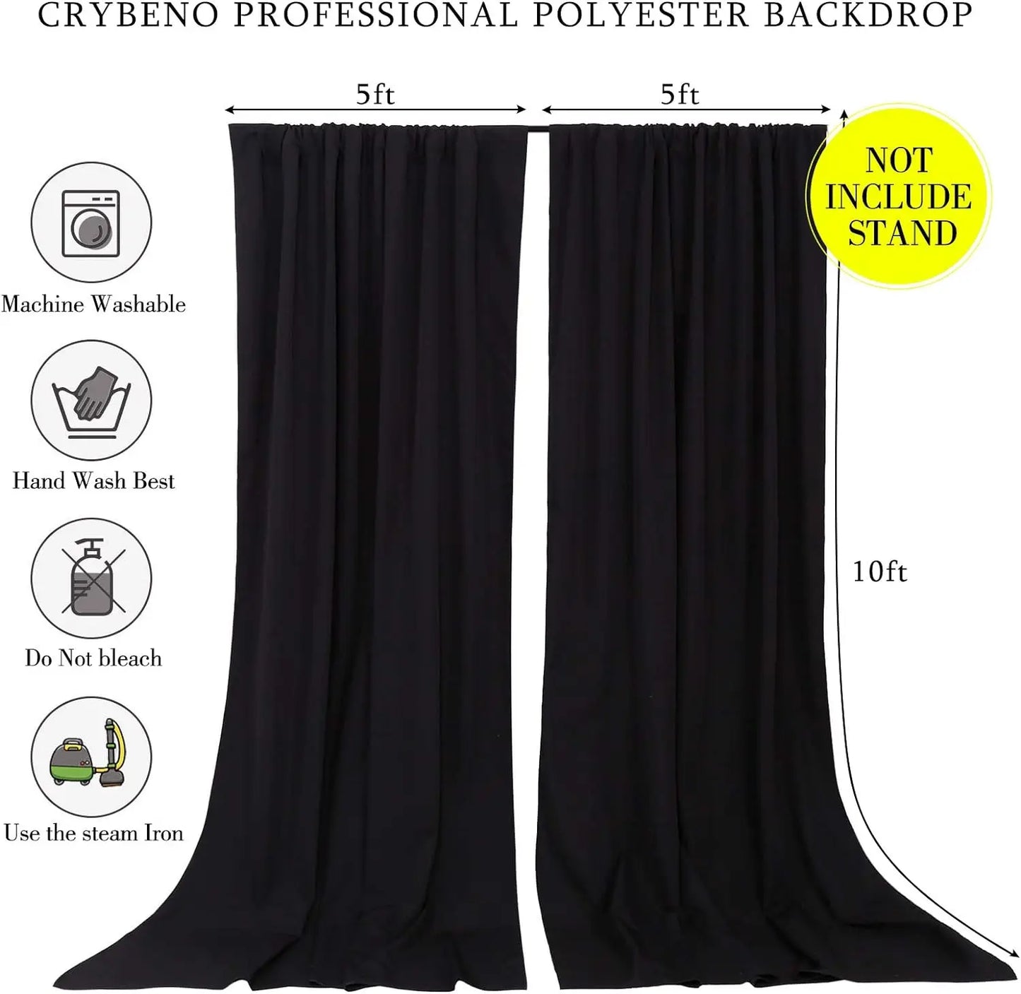 Backdrop Curtain Set Polyester 6 Panels For Events