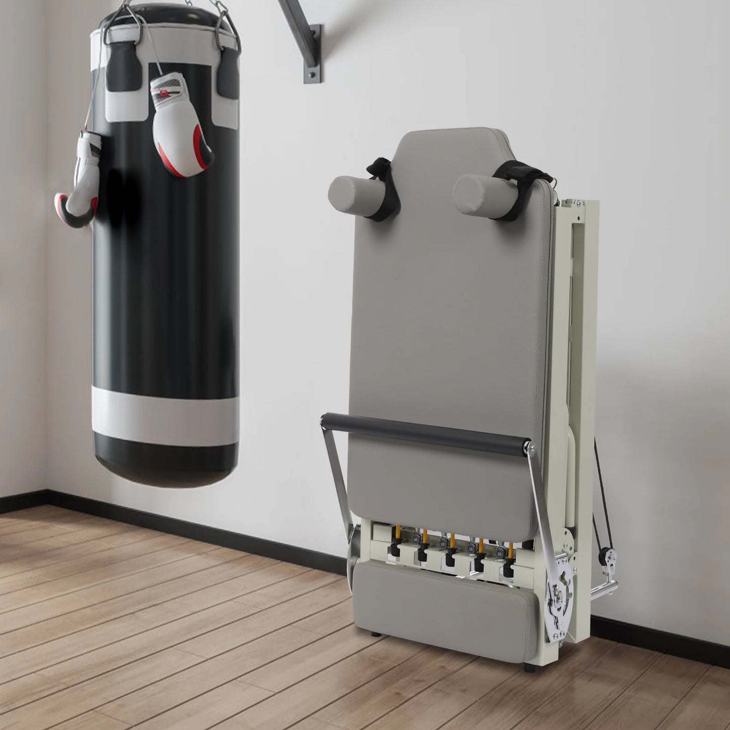 Foldable Pilates Reformer Machine 120kg Capacity For Home Fitness