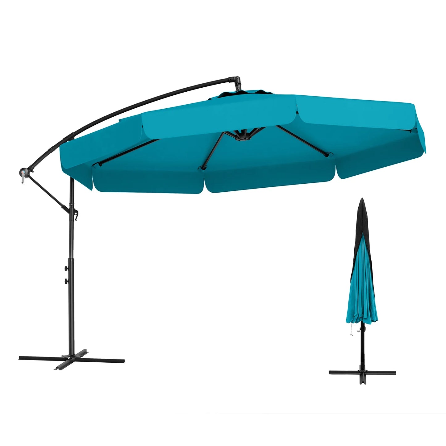 LIFEZEAL Offset Hanging Umbrella Cantilever With Cover