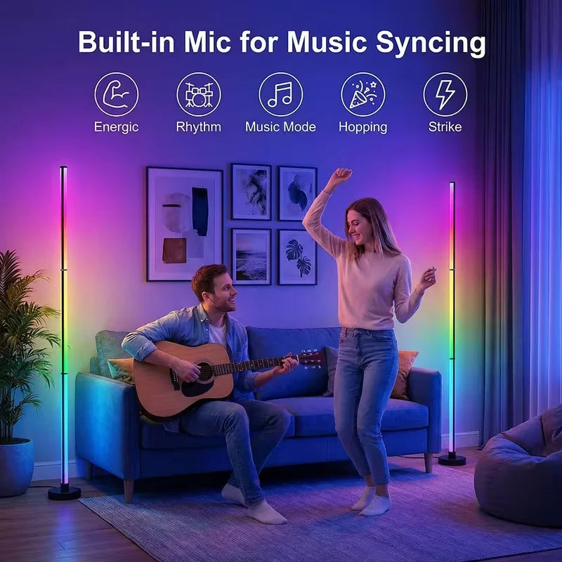 NOVEYEE Smart LED Floor Lamp RGB Remote App Music Sync
