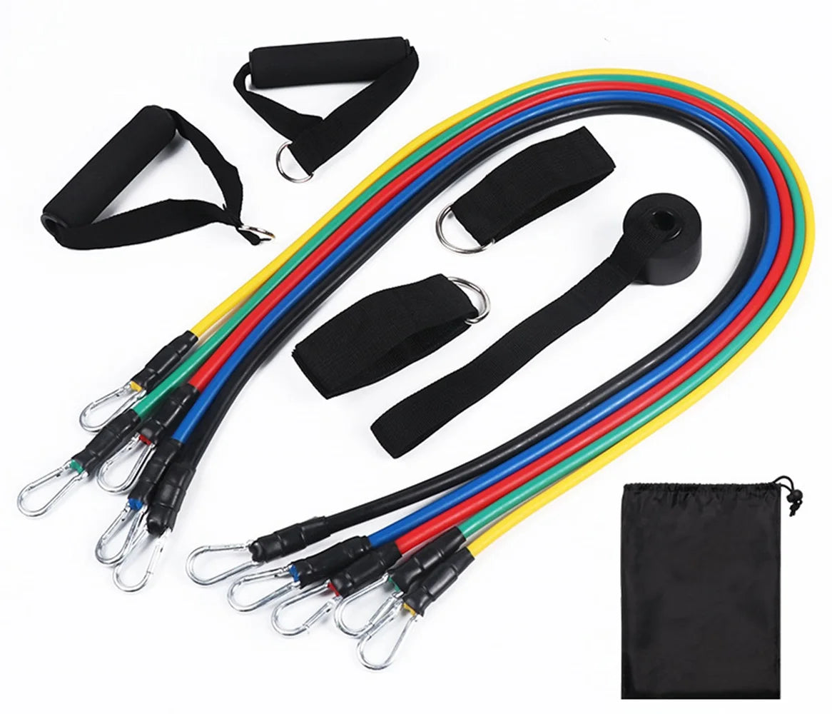 Multifunction Fitness Tension Rope 11-Piece Set for Full Body Training