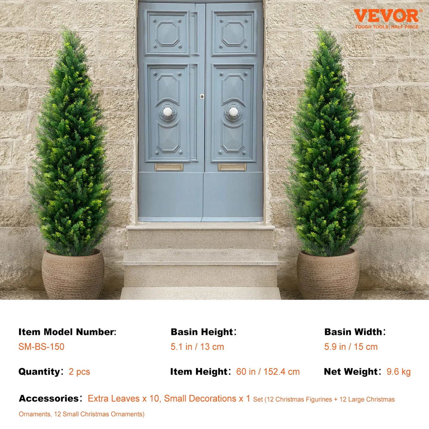 SucceBuy Cedar Topiary Tree Artificial Outdoor Home Decor