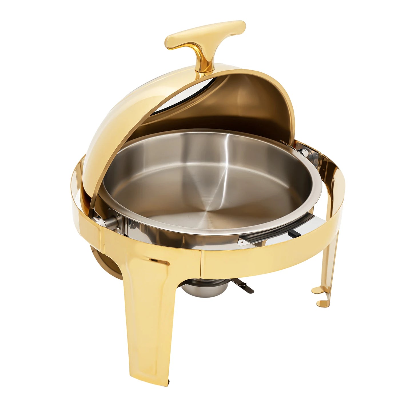 Round Chafing Dish Buffet Set Roll Top Stainless Steel Warmers