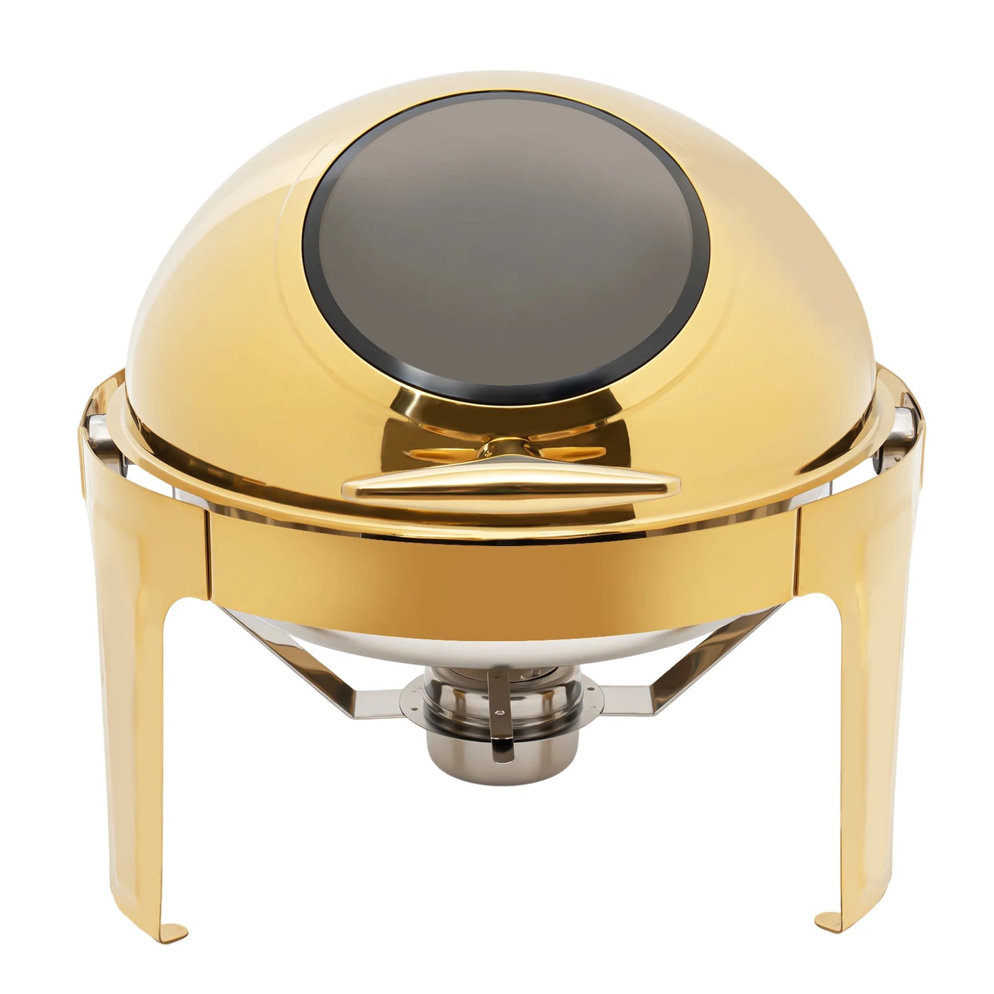 Round Chafing Dish Buffet Set Roll Top Stainless Steel Warmers