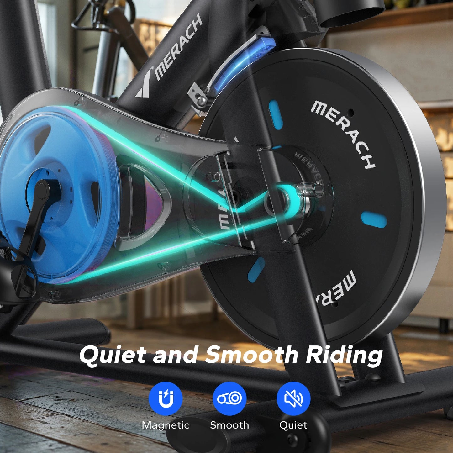 MERACH Magnetic Indoor Exercise Bike With Exclusive App