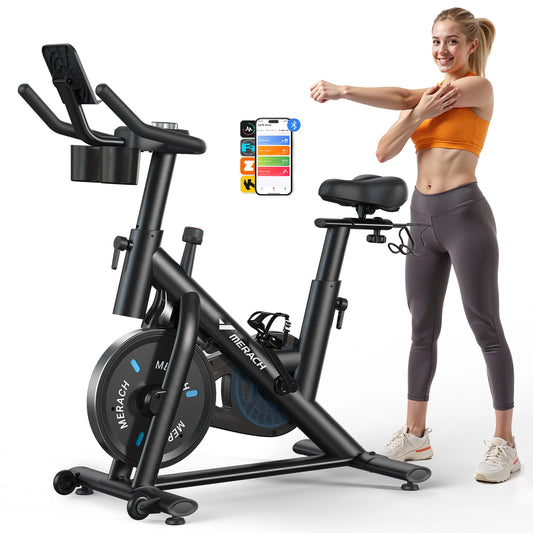 MERACH Magnetic Indoor Exercise Bike With Exclusive App