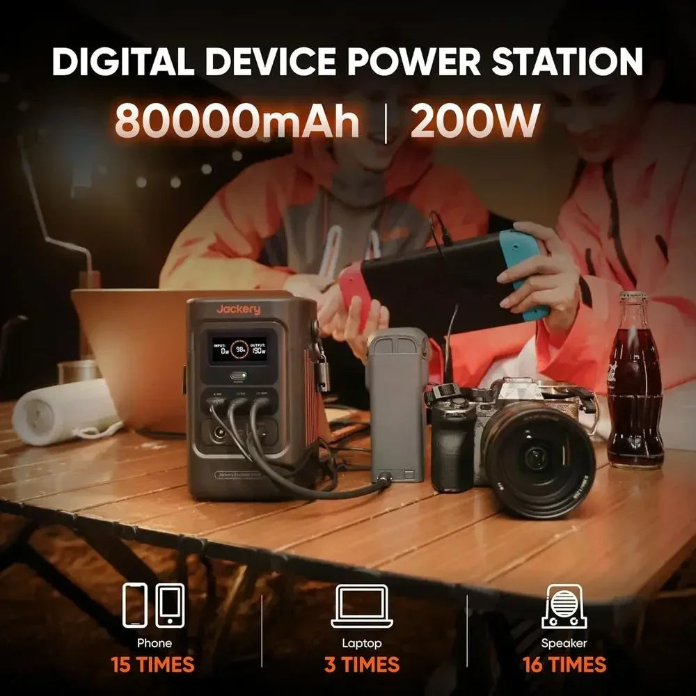 256Wh Portable Power Station With 102W Fast Charging 3 Port
