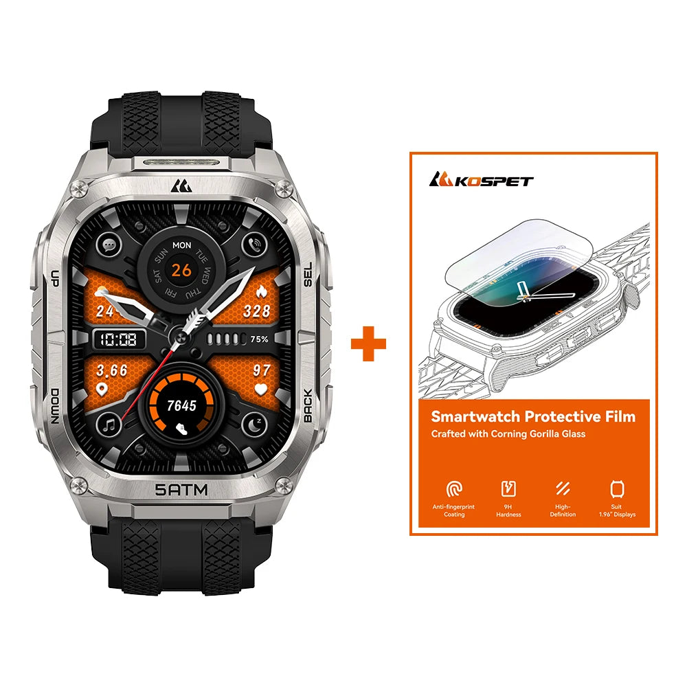 Kospe Tank M4C Rugged Smartwatch With GPS And Flashlight