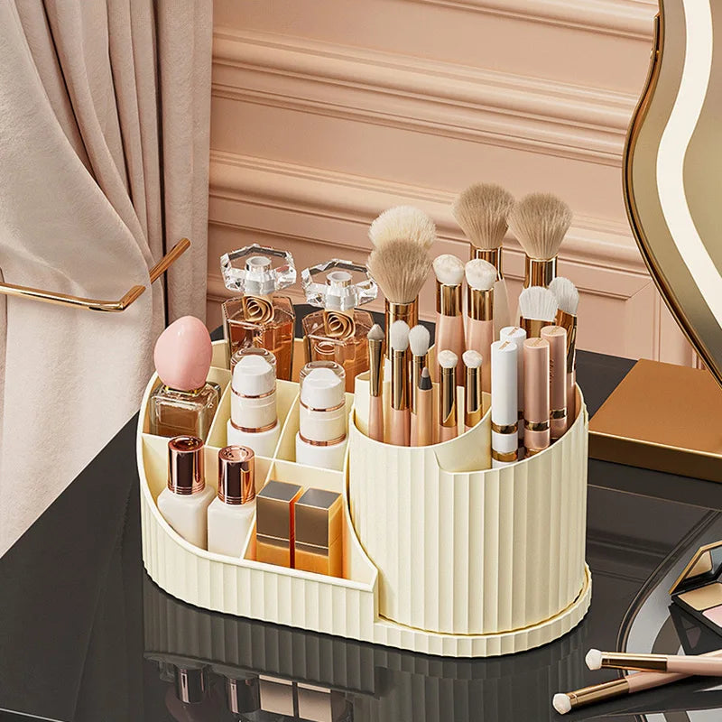 360 Degree Rotatable Cosmetic Organizer For Lipsticks And Brushes