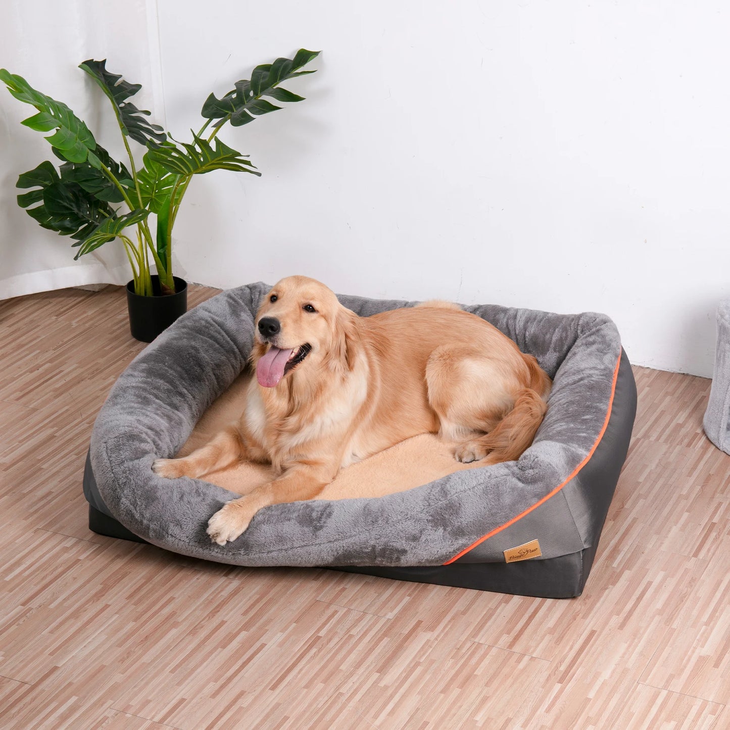 BINGOPAW Orthopedic Memory Foam Dog Bed With Bolsters