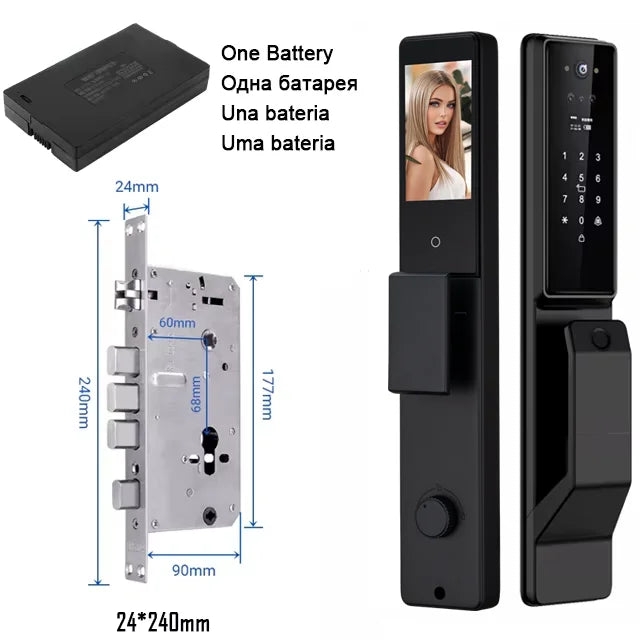 YKESDL Alexa Voice Control Smart Door Lock With Camera 3D Face Recognition