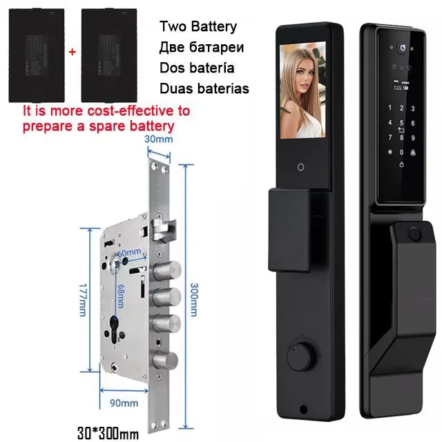 YKESDL Alexa Voice Control Smart Door Lock With Camera 3D Face Recognition