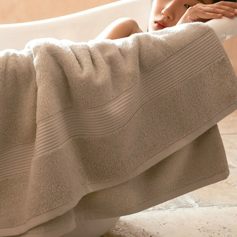 100 Percent Cotton Bath Towel Twin Pack Thickened Absorbent Soft
