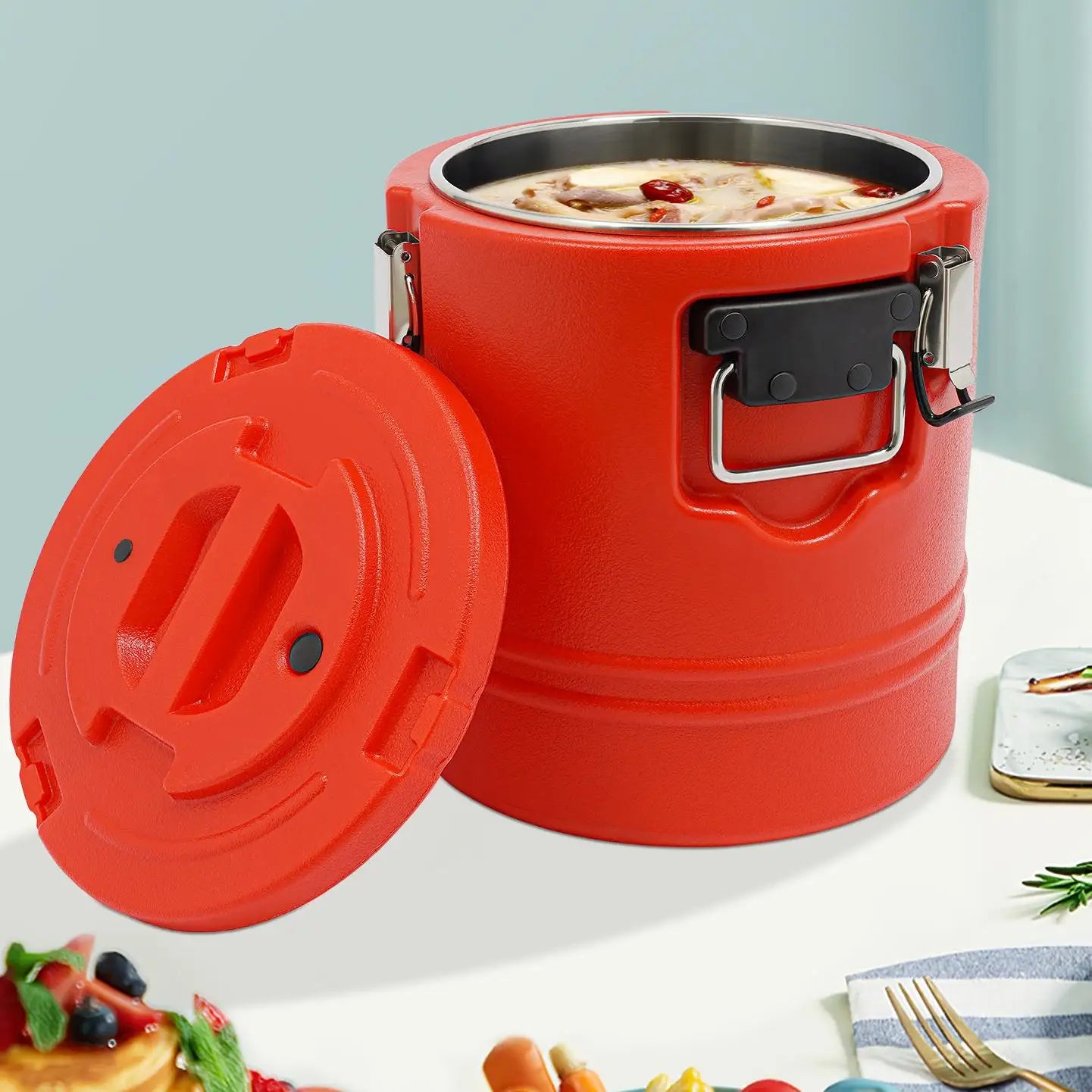 Portable Insulated Soup Bucket Hot 4-6 Hours Cold 6-8 Hours