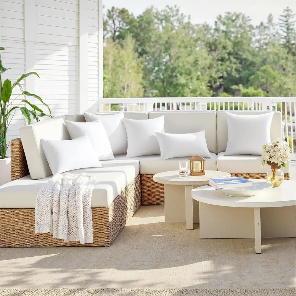 Outdoor Pillows Set Of 2 Waterproof Decorative Throw Cushions