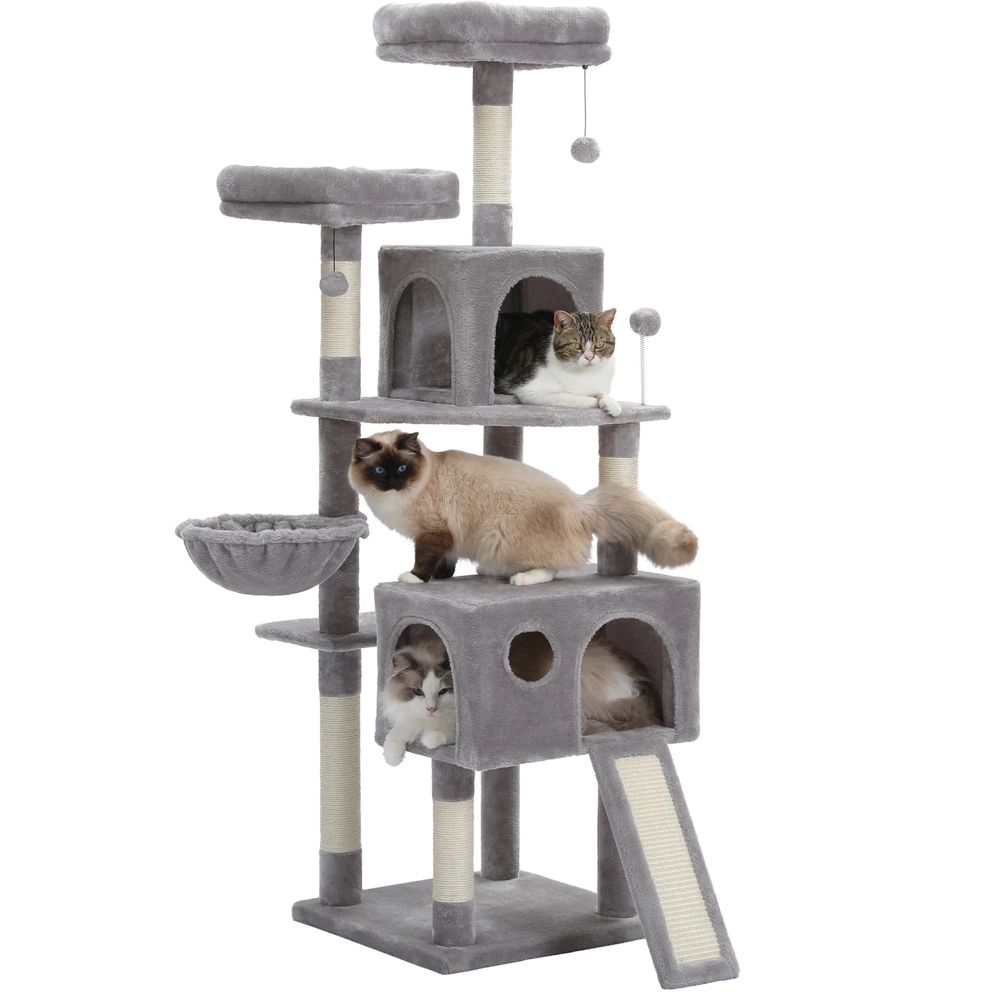 PAWZ Road Multi-Level Cat Tree With Sisal Post Hammock