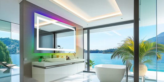 Wisfor LED Bathroom Mirror With Anti Fog RGB Dimmable Lights