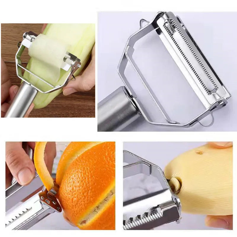 Kitchya Stainless Steel Double-Head Vegetable Peeler Multi-Function