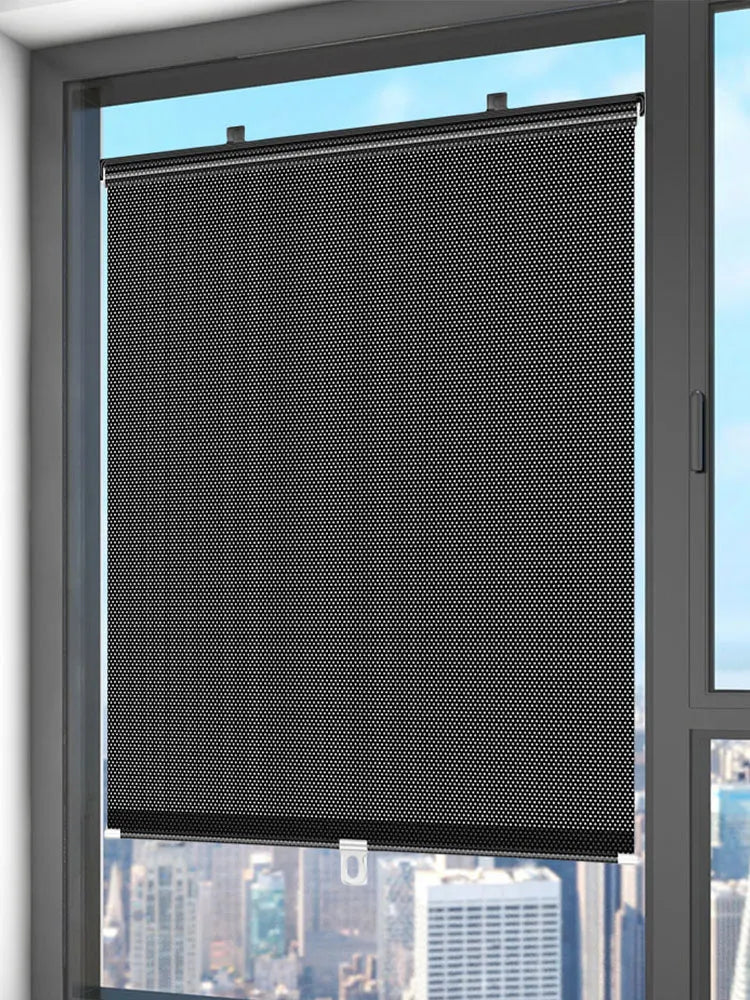 Universal Roller Blinds NailFree Blackout Sunshade for Home and Car