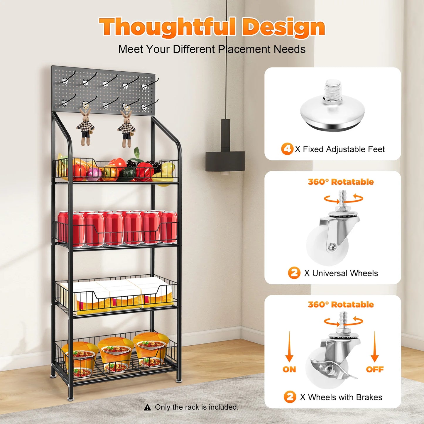 Bymaocar 4 Tier Wheel Display Rack For Retail Storage
