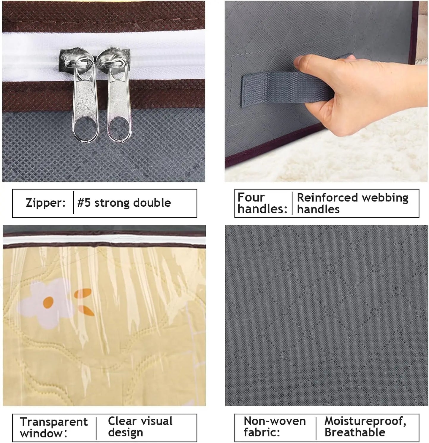 Foldable Under Bed Storage Containers For Linen And Clothing