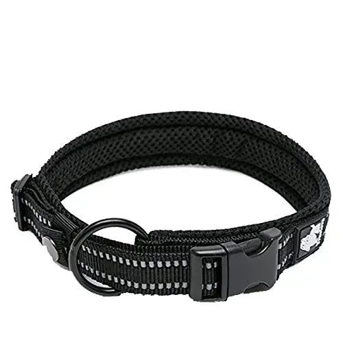 TRUELOVE Adjustable Nylon Dog Collar With Padded Reflective