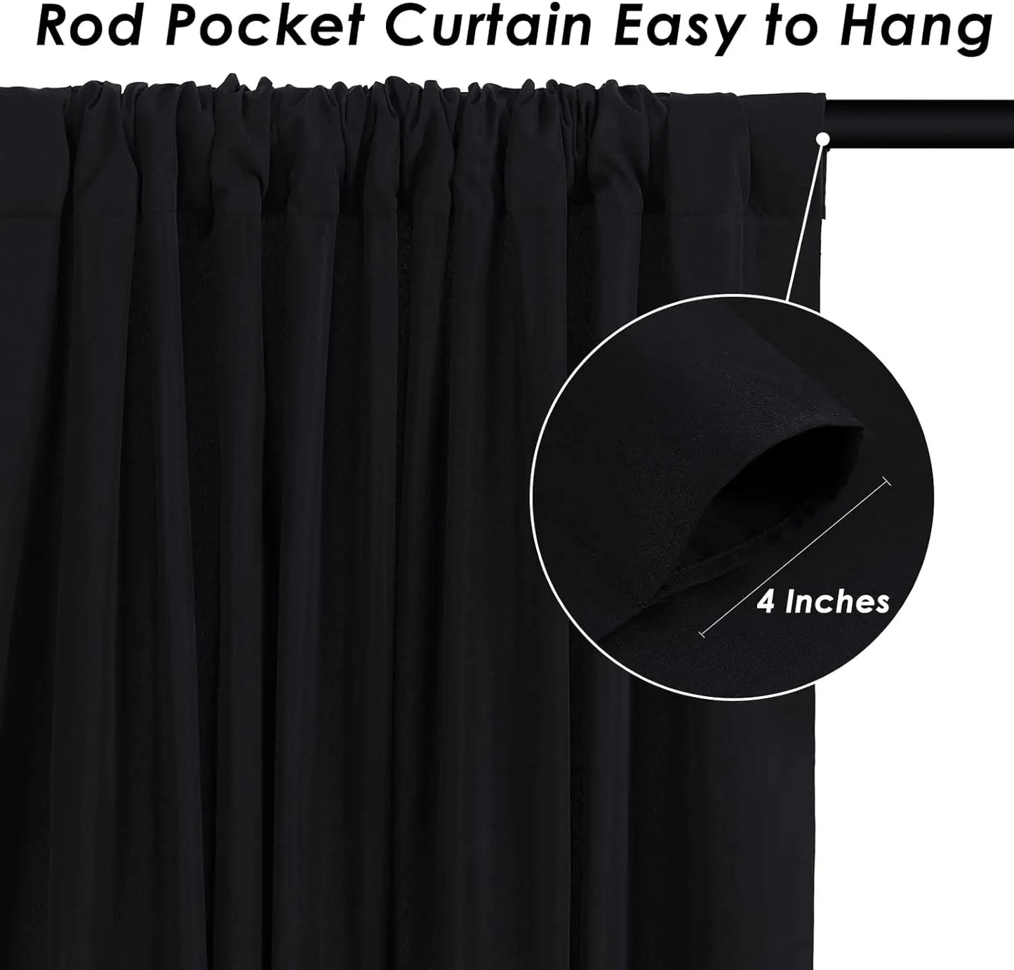 Backdrop Curtain Set Polyester 6 Panels For Events