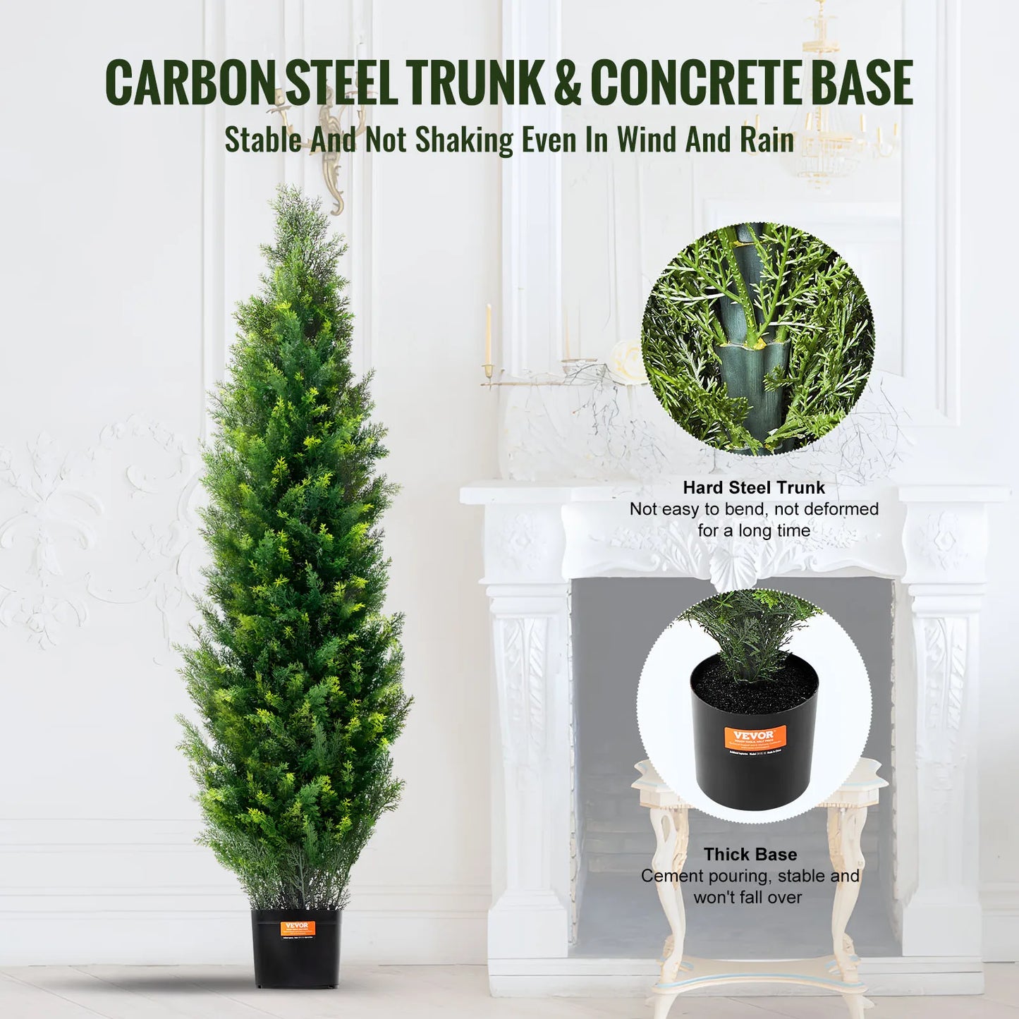 SucceBuy Cedar Topiary Tree Artificial Outdoor Home Decor