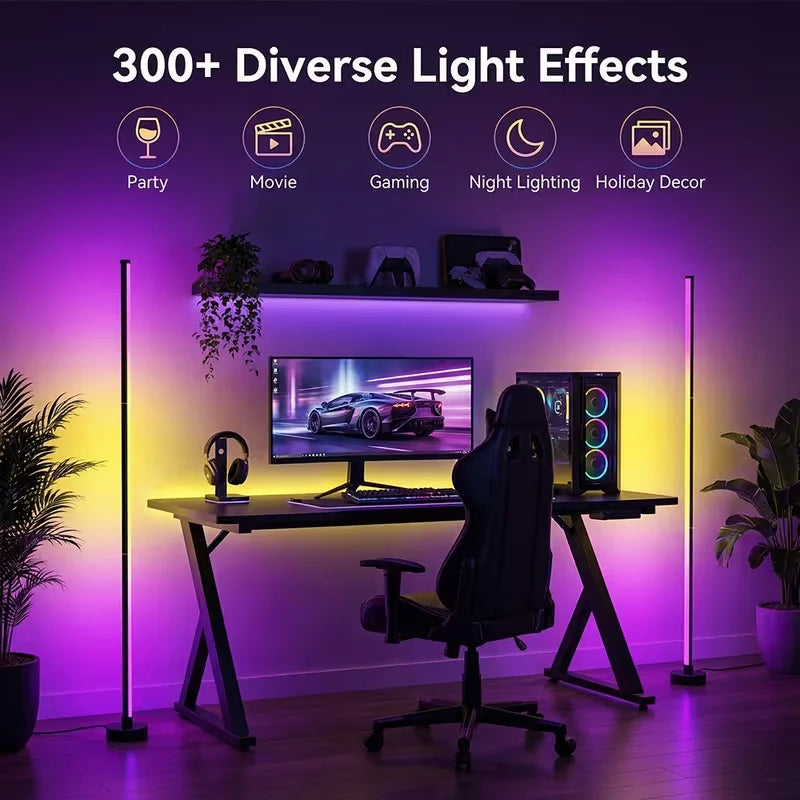 NOVEYEE Smart LED Floor Lamp RGB Remote App Music Sync