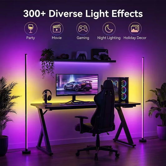 NOVEYEE Smart LED Floor Lamp RGB Remote App Music Sync