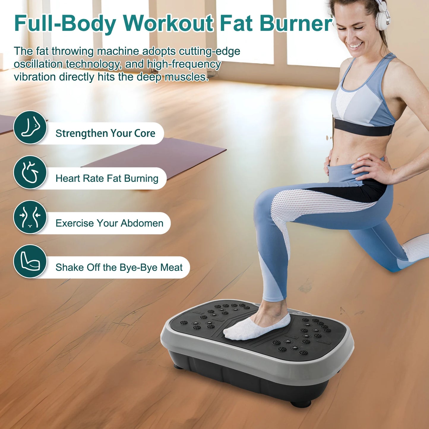 Vibration Plate Exercise Machine For Fat Burning Home Fitness