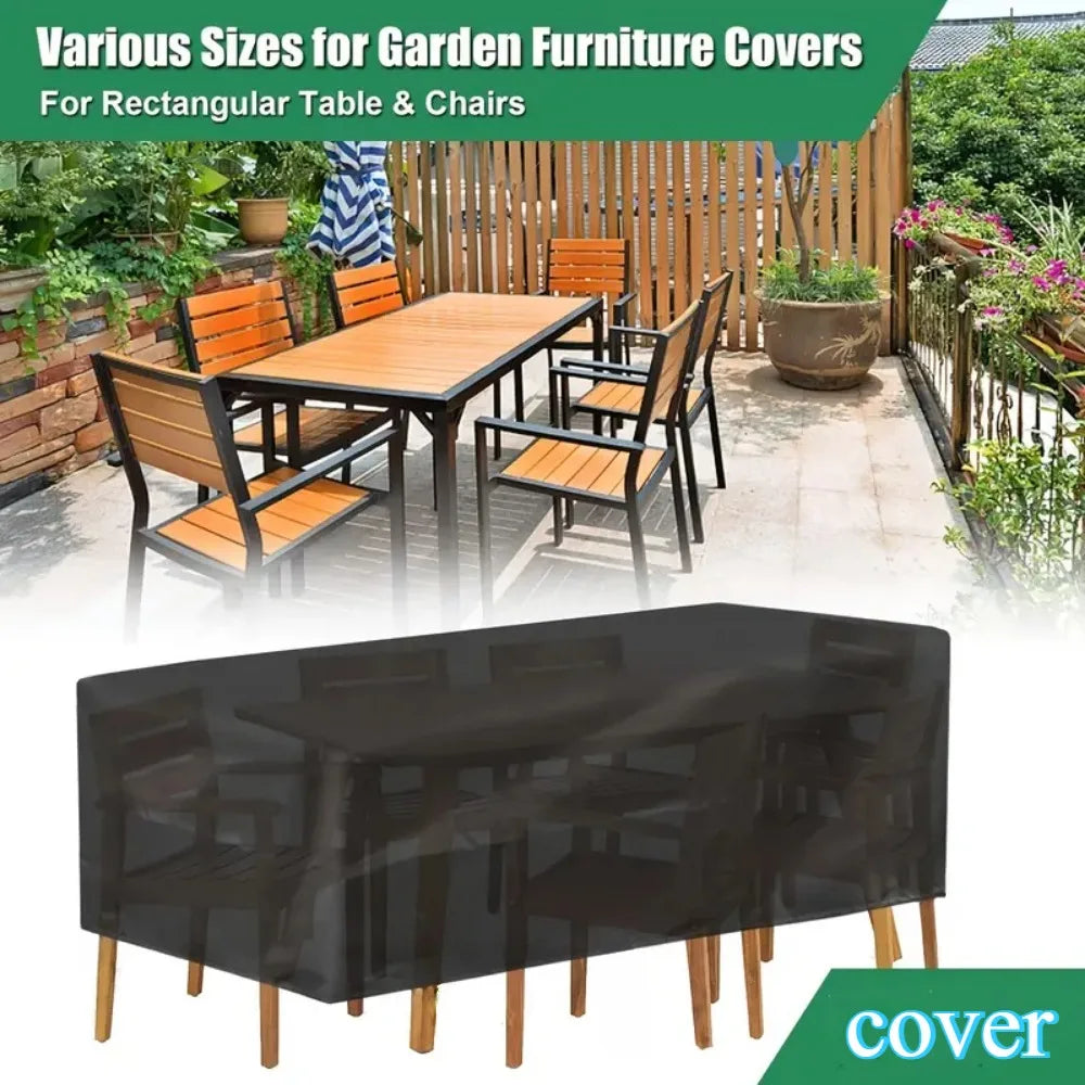 Dust Proof Rectangular Outdoor Table Cover For Terrace And Garden