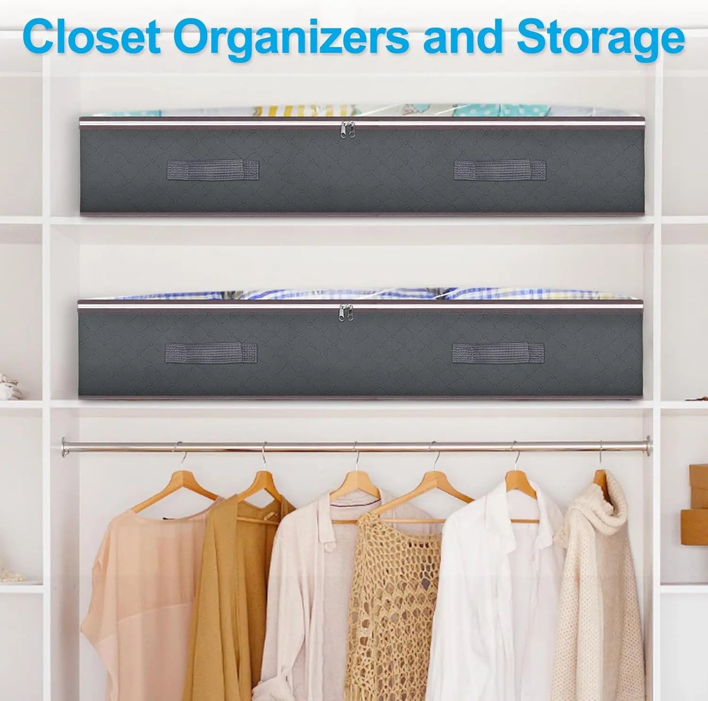 Foldable Under Bed Storage Containers For Linen And Clothing