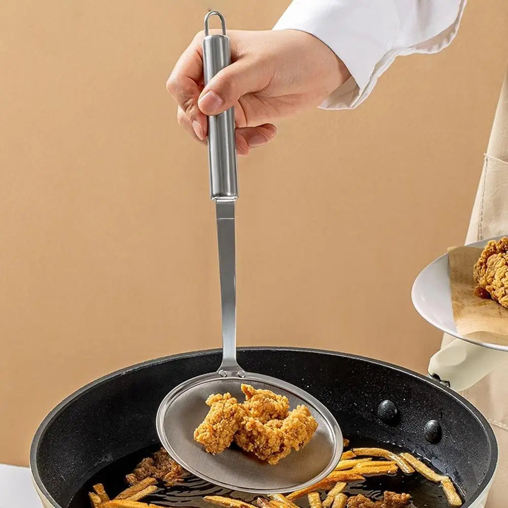 Fat Skimmer Spoon Fine Mesh Strainer For Frying Oil Removal