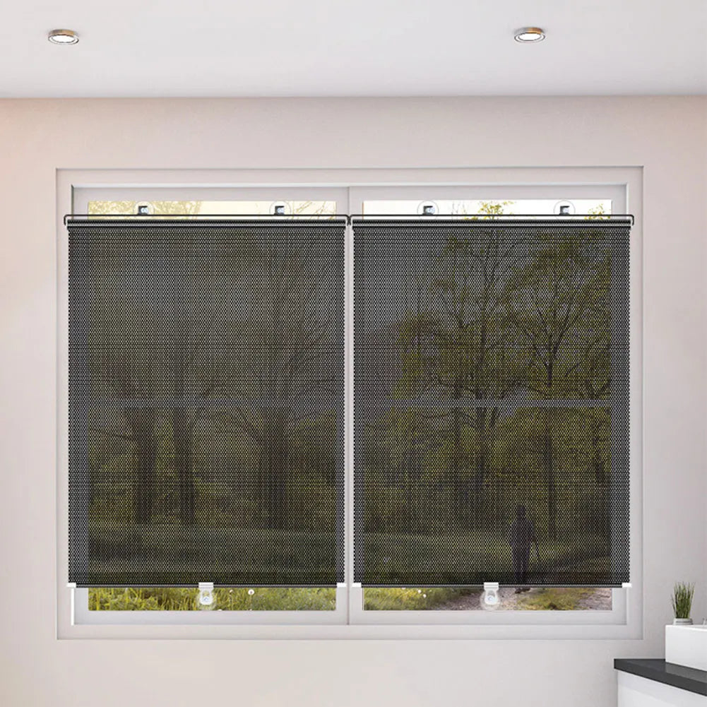 Universal Roller Blinds NailFree Blackout Sunshade for Home and Car
