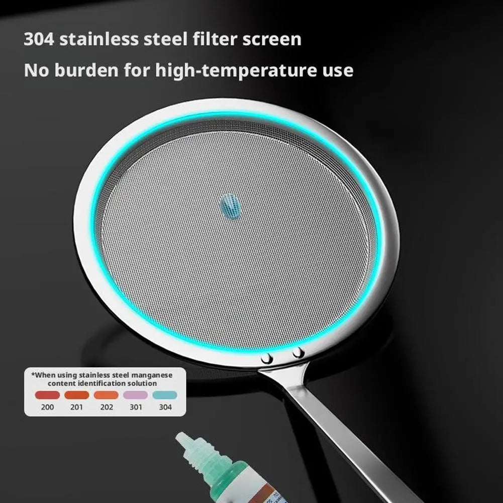 Fat Skimmer Spoon Fine Mesh Strainer For Frying Oil Removal
