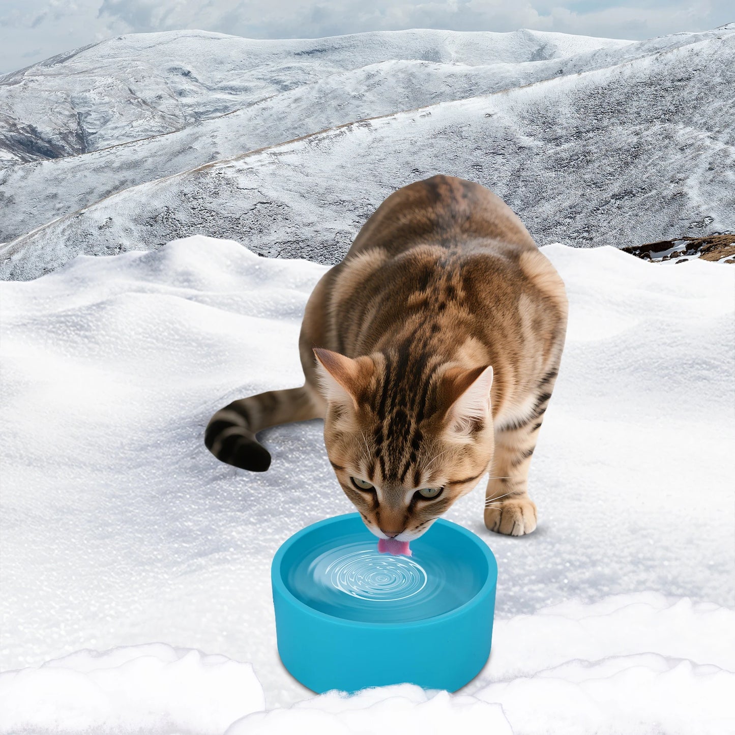 Outdoor Heated Pet Water Bowl For Dogs And Cats In Winter