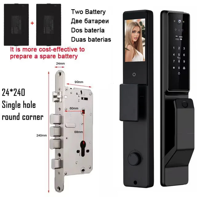 YKESDL Alexa Voice Control Smart Door Lock With Camera 3D Face Recognition