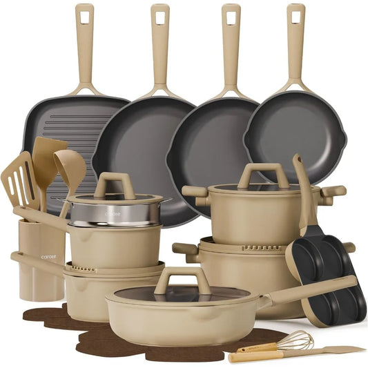 XMSJ 31 Piece Nonstick Pots And Pans Set With Induction