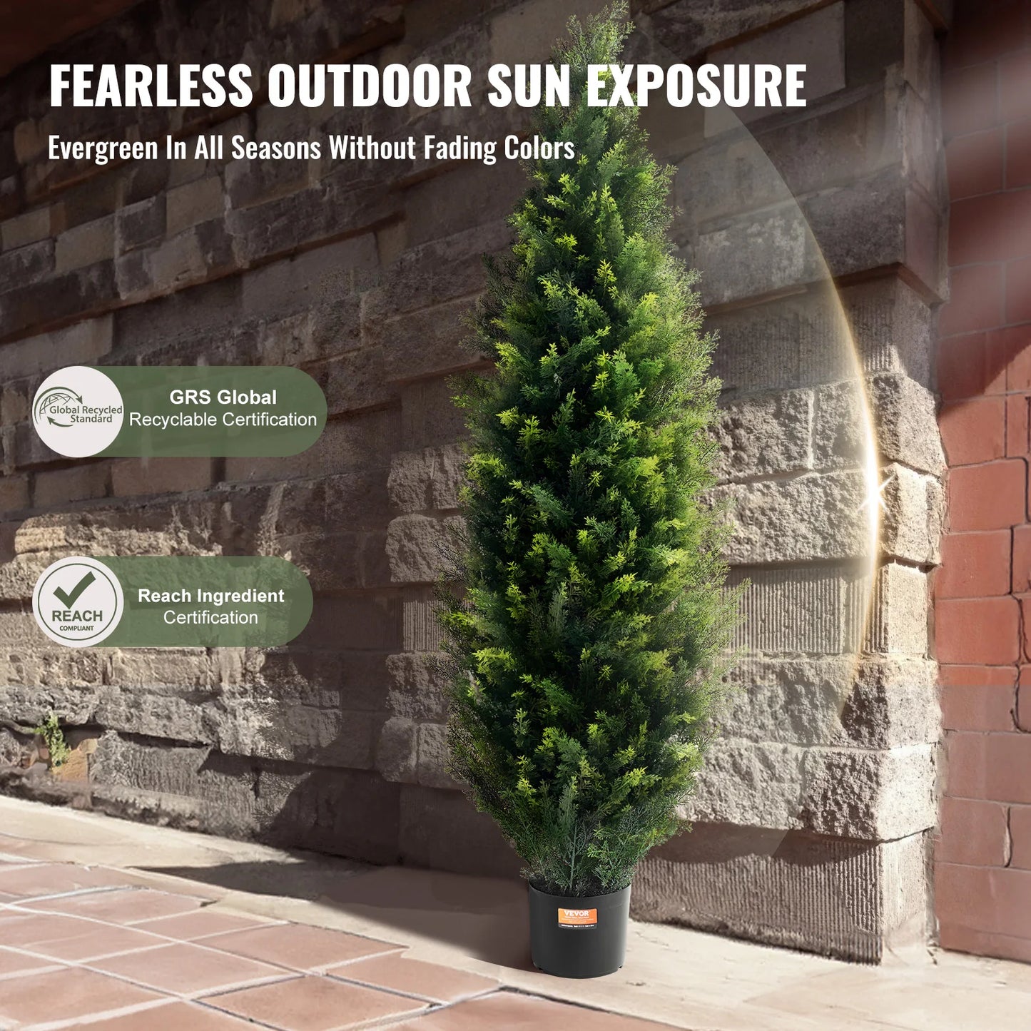 SucceBuy Cedar Topiary Tree Artificial Outdoor Home Decor