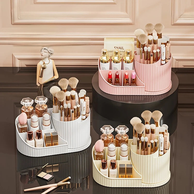 360 Degree Rotatable Cosmetic Organizer For Lipsticks And Brushes
