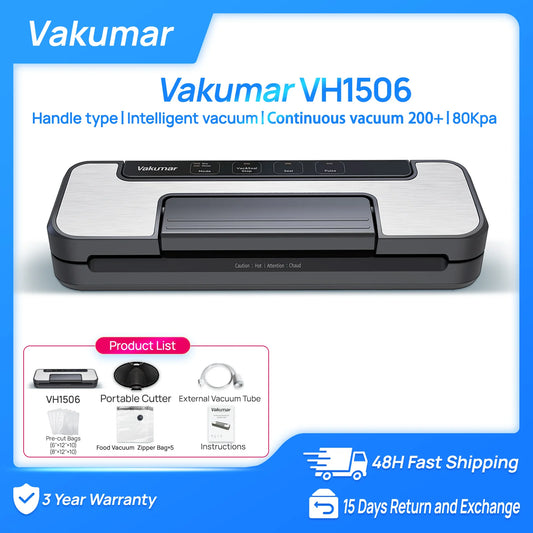 Vakumar VH1506 Vacuum Sealer Machine Sous Vide With Automatic Operation