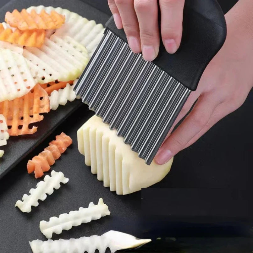 Stainless Steel Wave Knife Potato Cutter For French Fries
