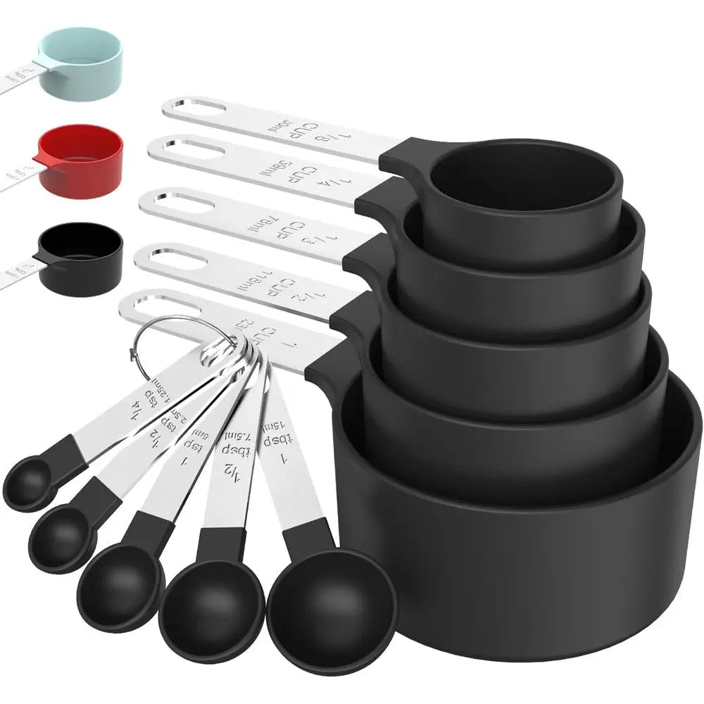 Measuring Cups and Spoons Set With Stainless Steel Handles