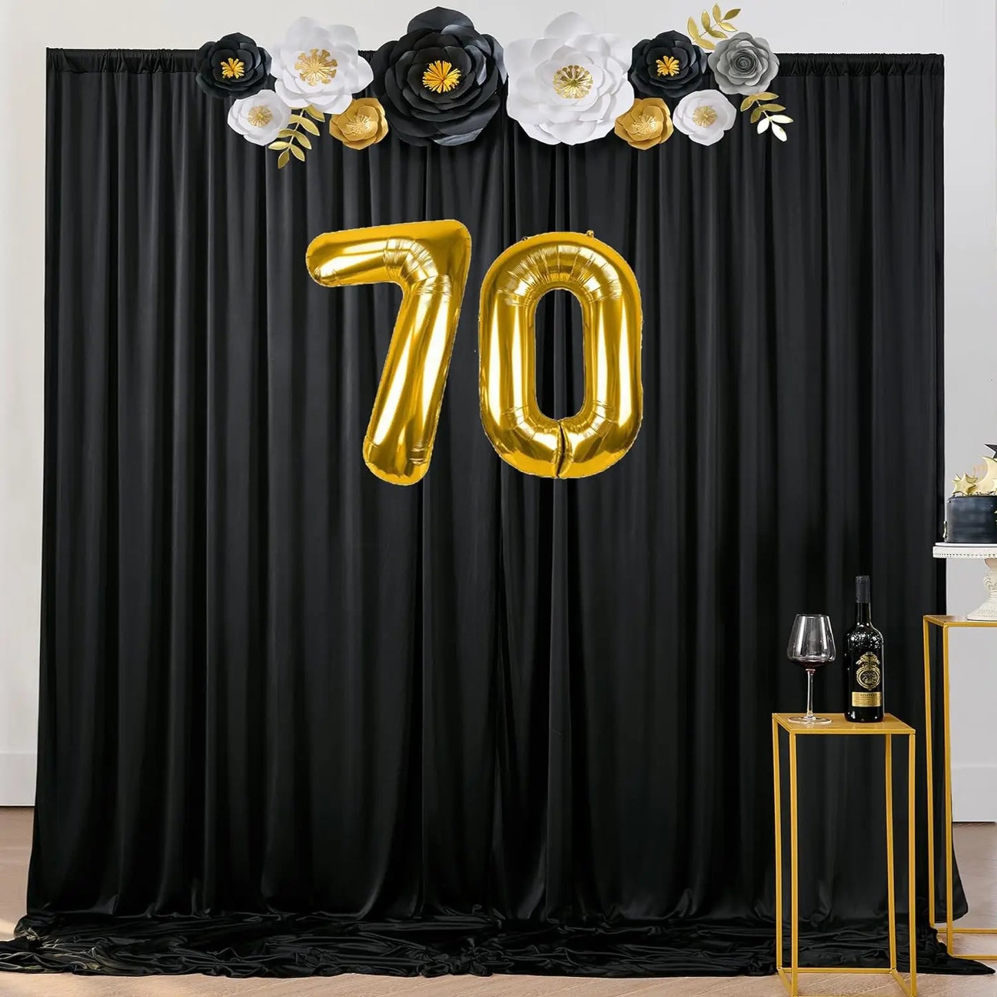 Backdrop Curtain Set Polyester 6 Panels For Events