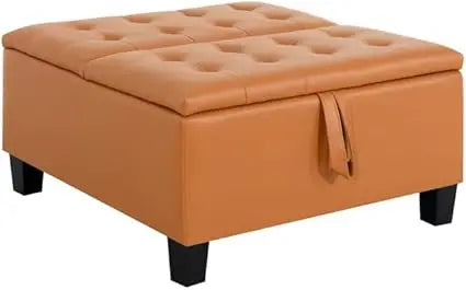 DAFIFY Leather Storage Ottoman Coffee Table With Lift-Top