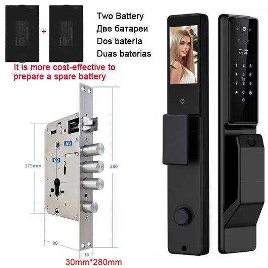 YKESDL Alexa Voice Control Smart Door Lock With Camera 3D Face Recognition