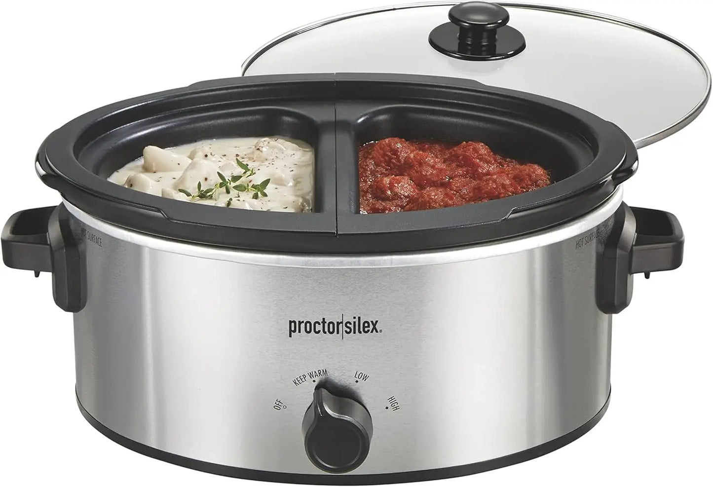 Abay Double Dish Slow Cooker With Dual Nonstick Inserts